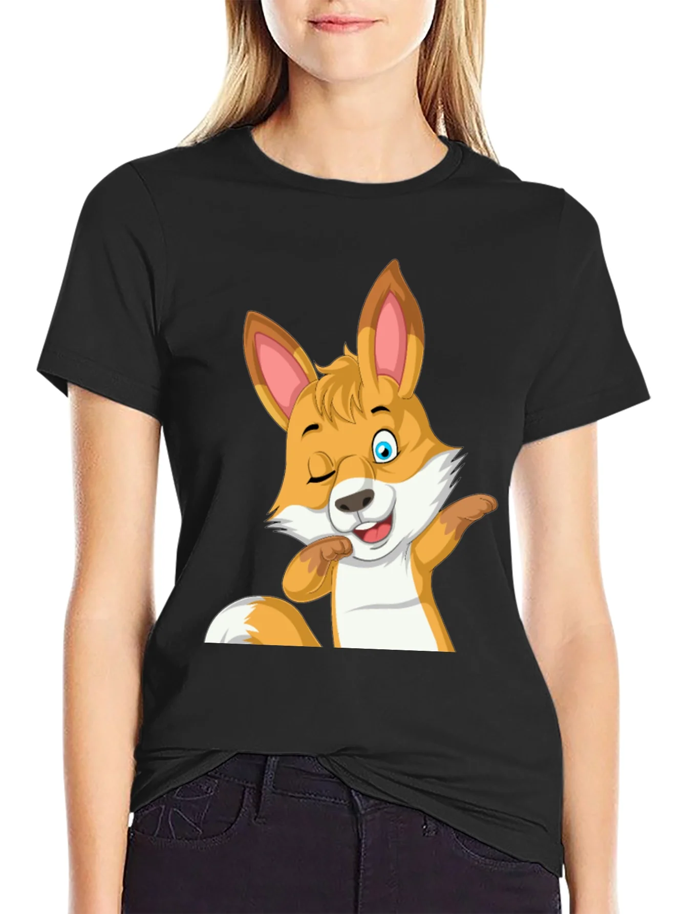 Funny Fox Wink Graphic T-Shirt
