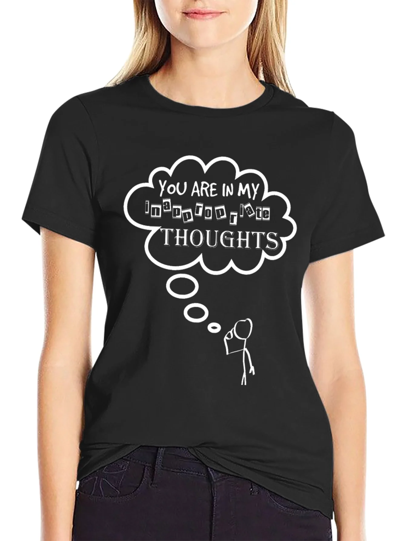Inappropriate Thoughts Graphic T-Shirt Funny Tee