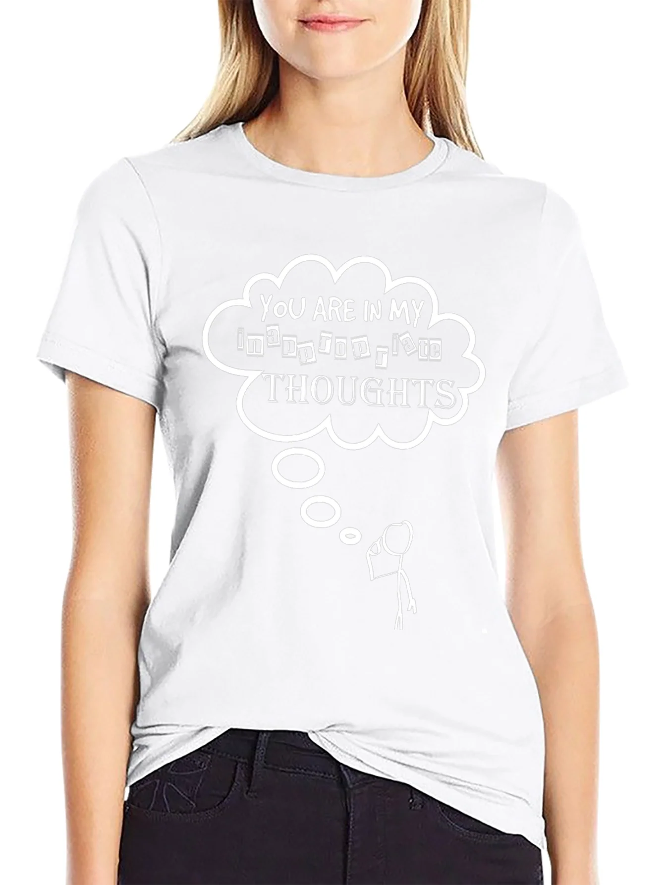 Inappropriate Thoughts Graphic T-Shirt Funny Tee