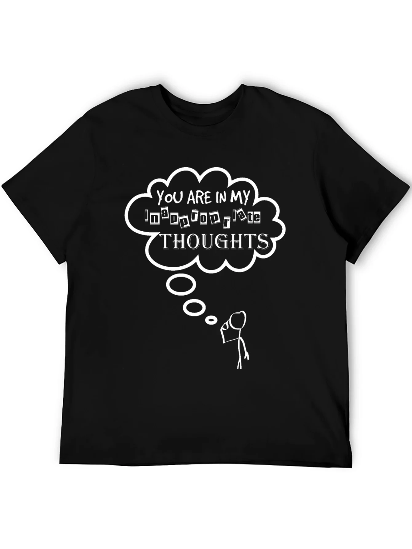 Inappropriate Thoughts Graphic T-Shirt Funny Tee