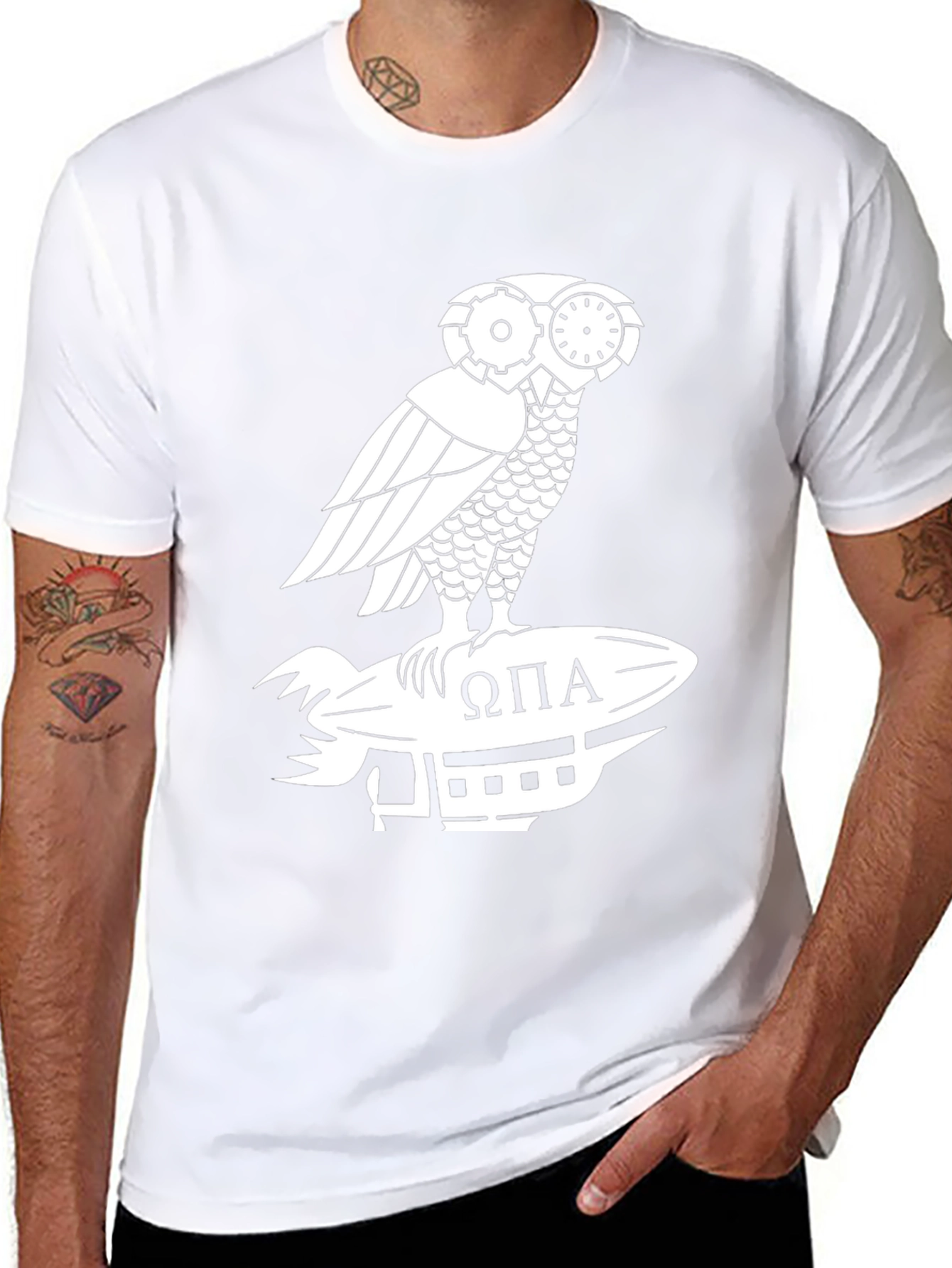 Steampunk Owl T-Shirt - Omega Pi Alpha Design