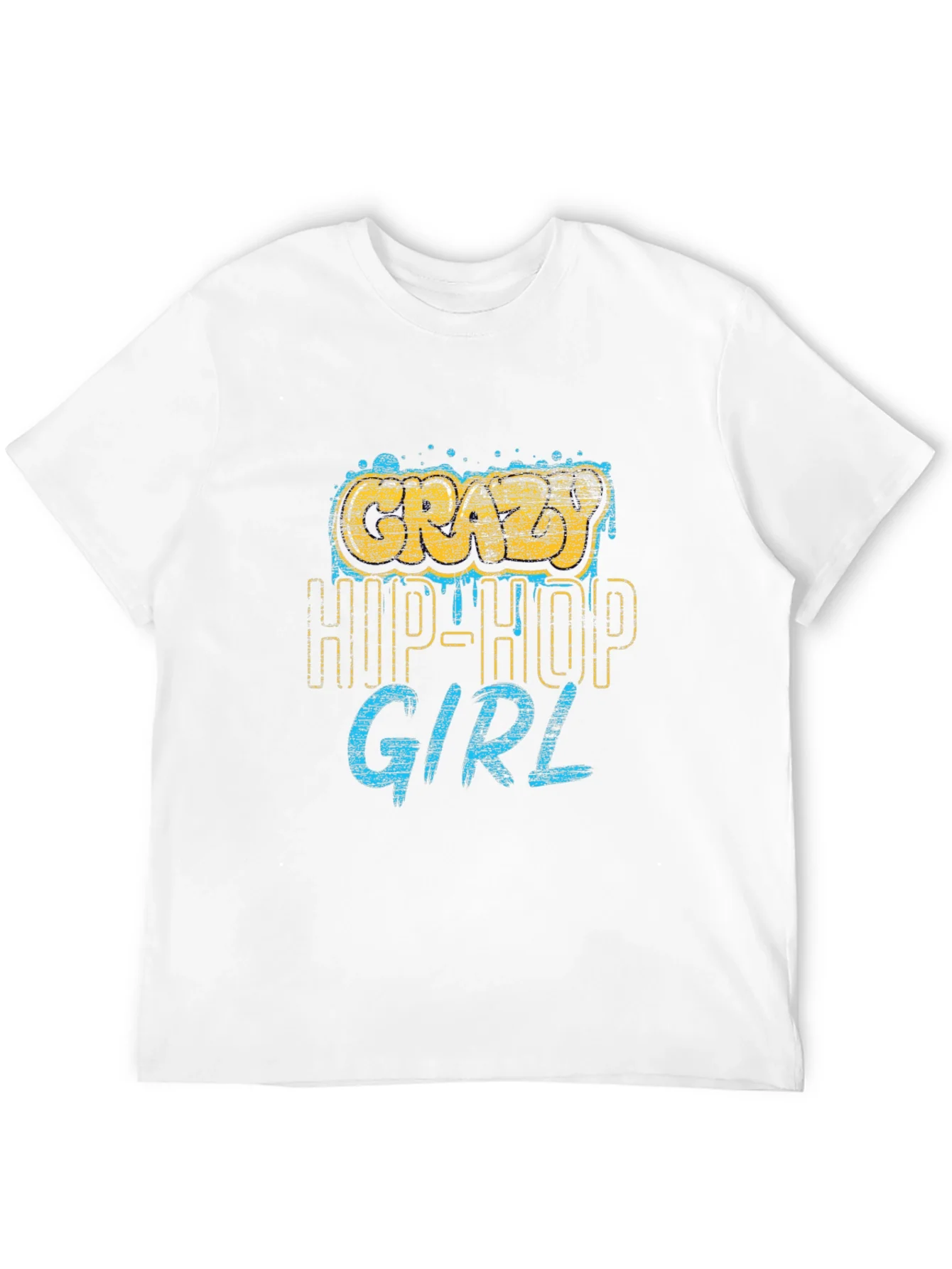 Crazy Hip-Hop Girl Graphic Tee - Cool Urban Style