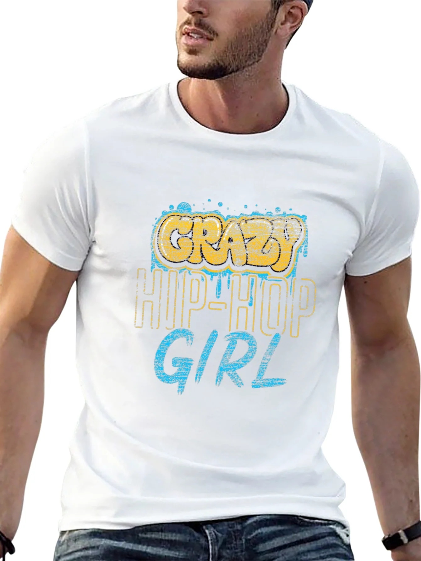 Crazy Hip-Hop Girl Graphic Tee - Cool Urban Style