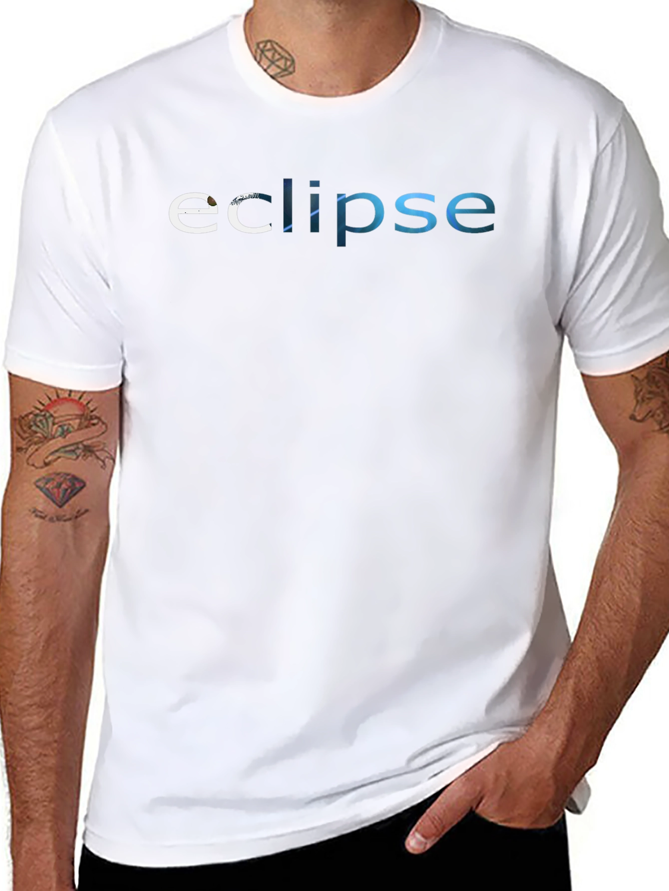 Eclipse Graphic Tee - Stylish Mens Black T-Shirt