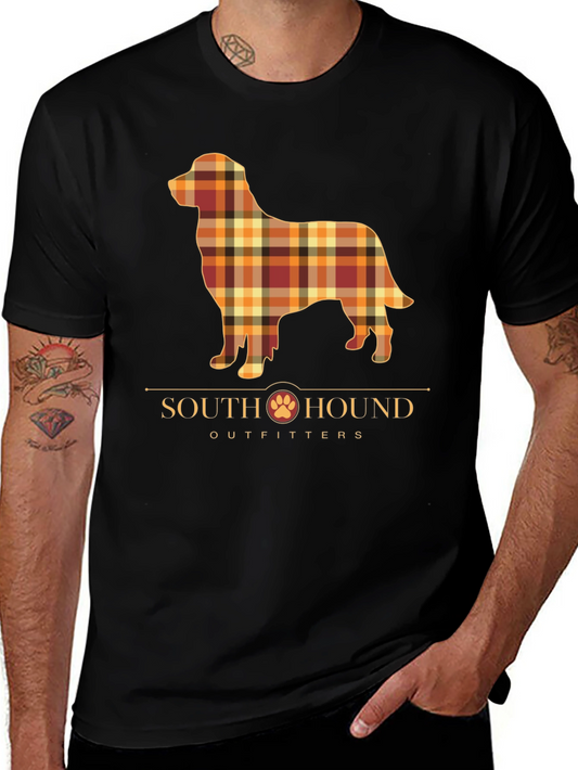 South Hound Outfitters Plaid Dog Graphic Tee