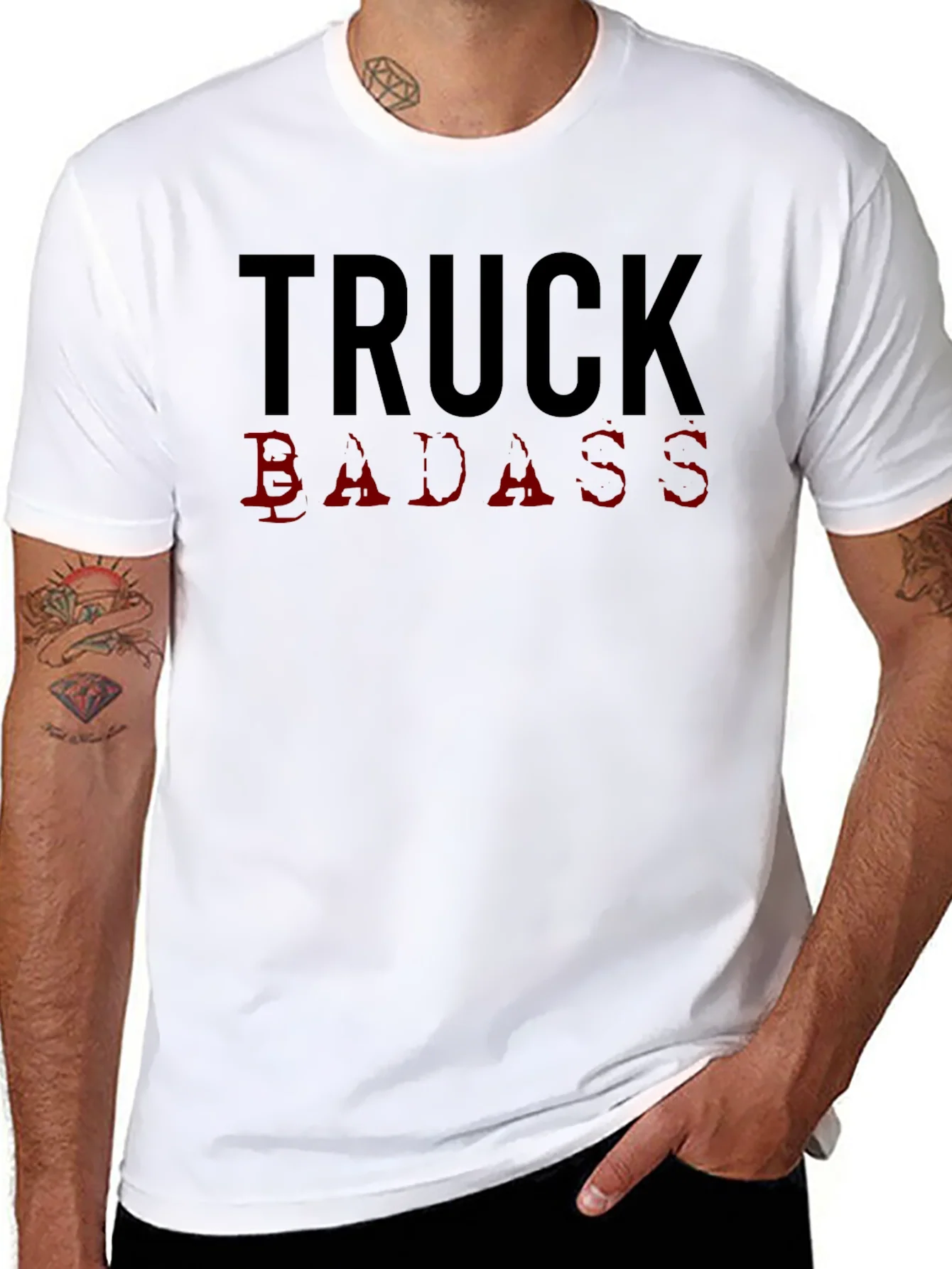 Truck Badass Graphic Tee - Black