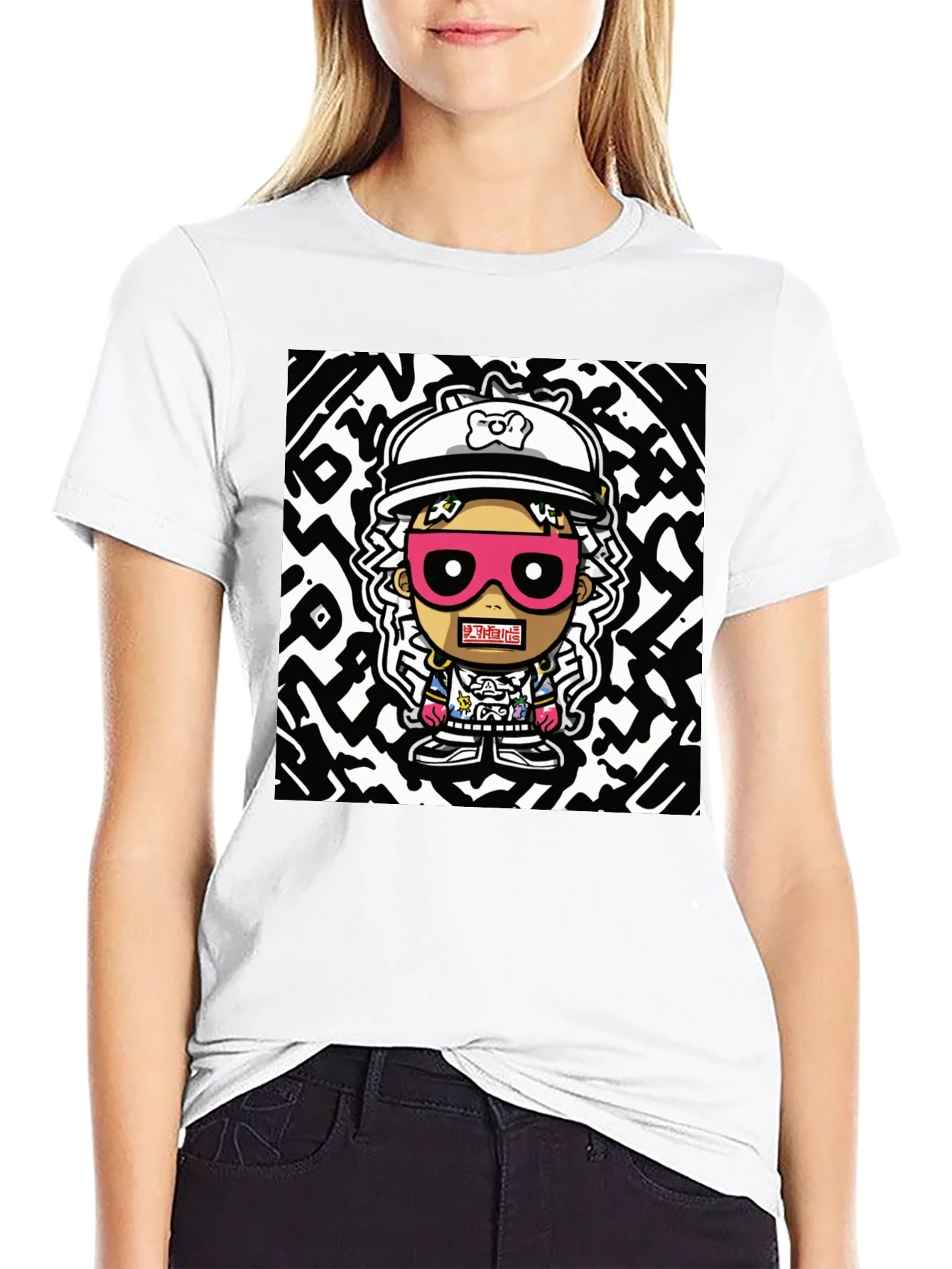 Cartoon Graphic Print T-Shirt