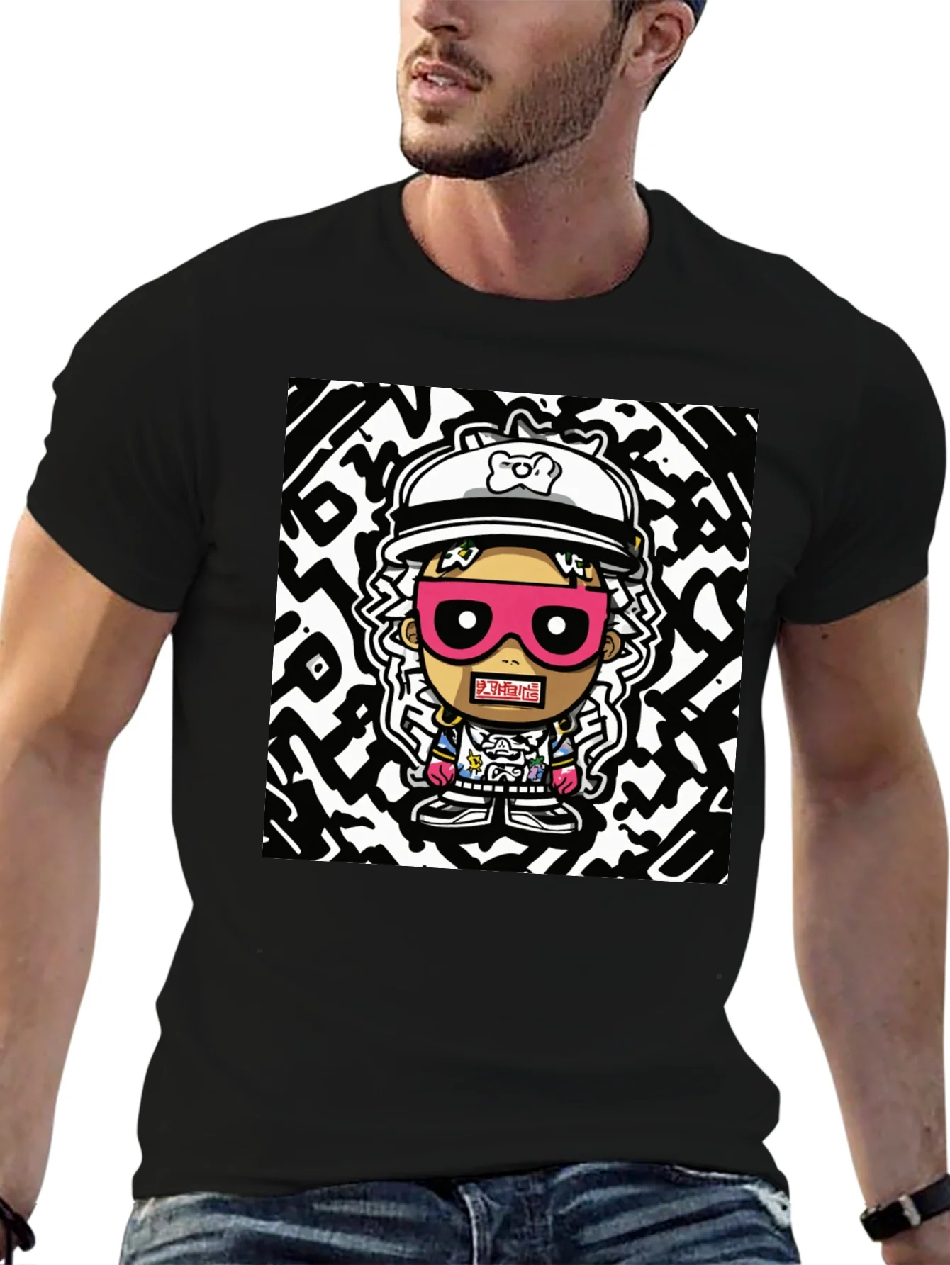 Cartoon Graphic Print T-Shirt
