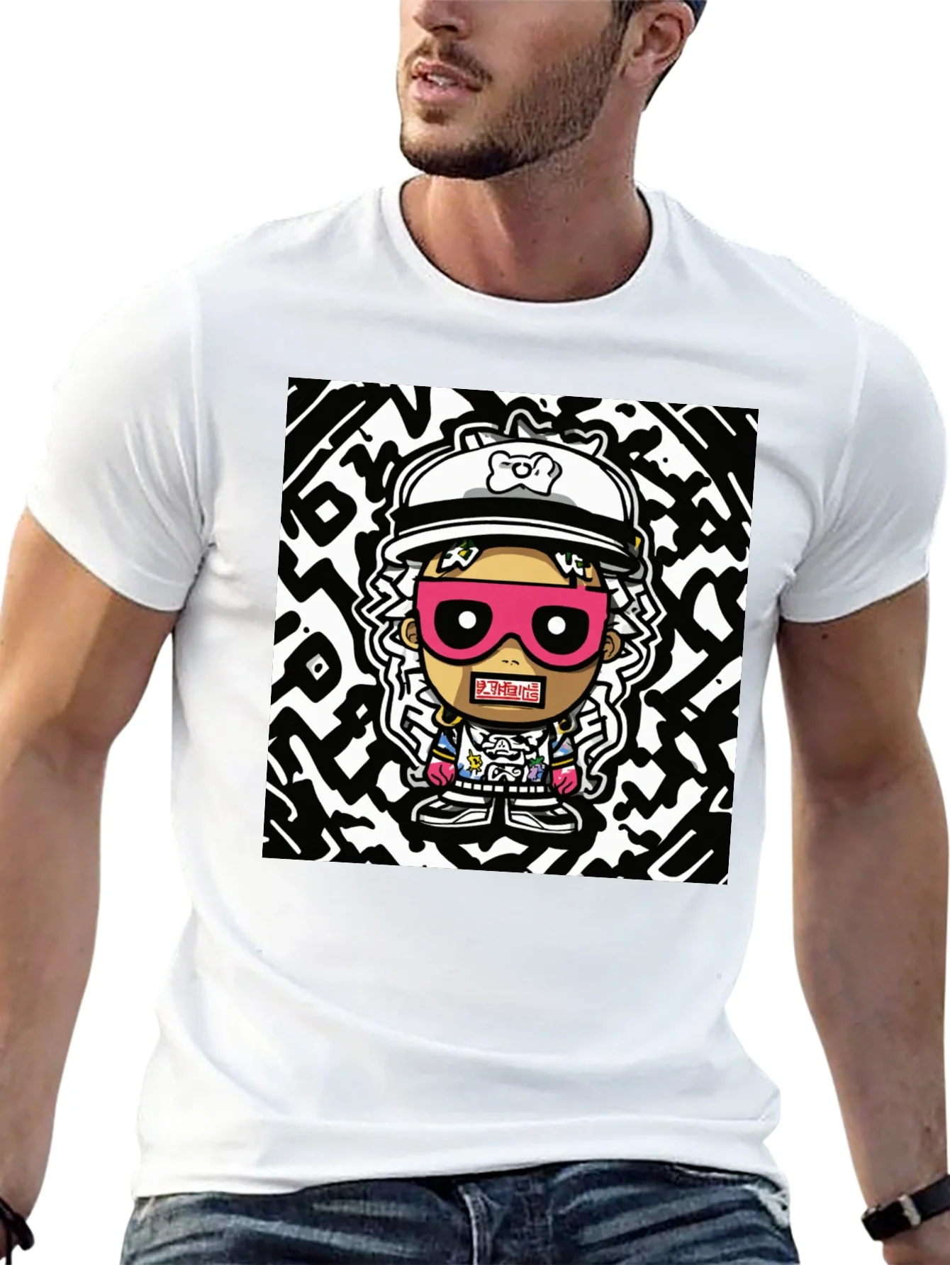 Cartoon Graphic Print T-Shirt