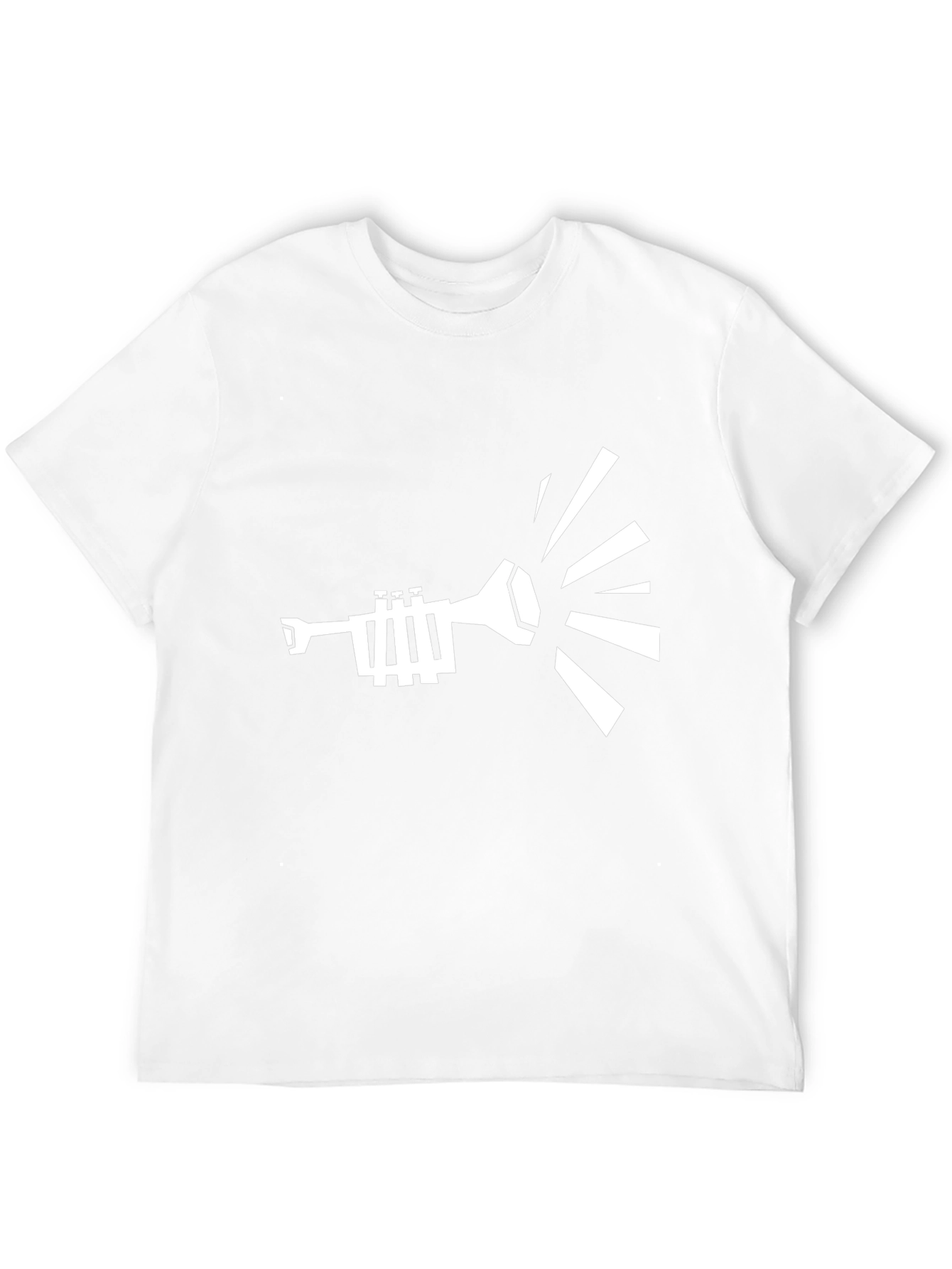 Music Tee - Trumpet Design Black T-Shirt