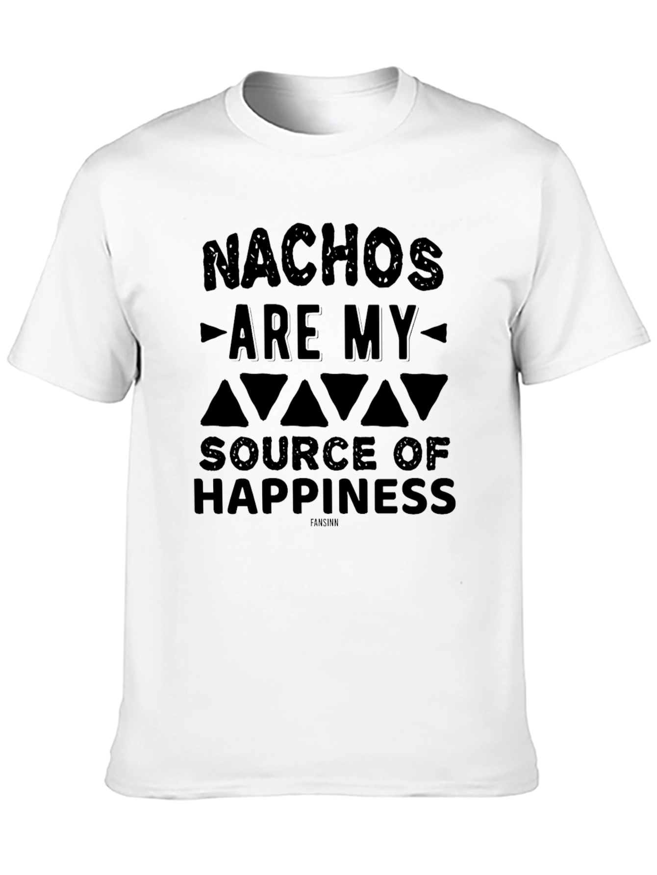 Nachos Are My Source of Happiness Black Graphic Tee