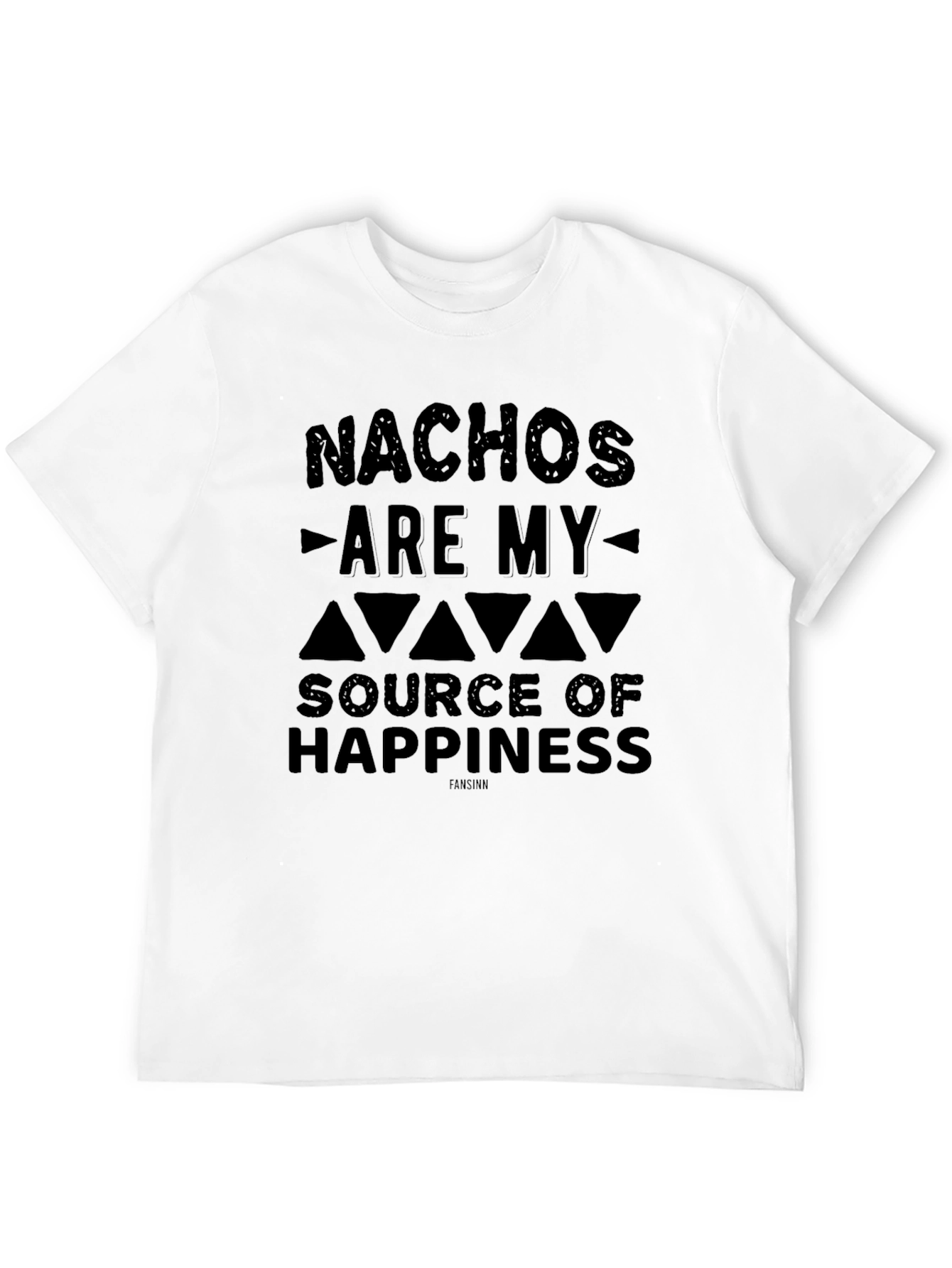 Nachos Are My Source of Happiness Black Graphic Tee