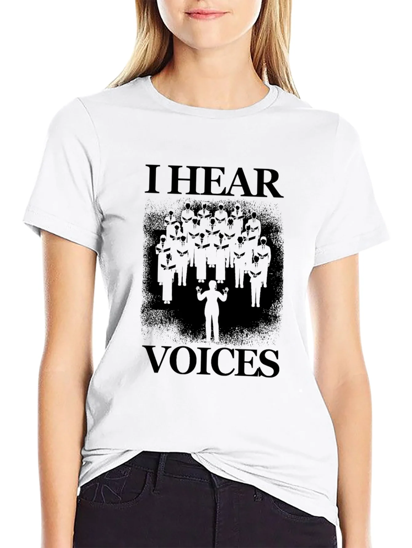 I Hear Voices Graphic Print T-Shirt