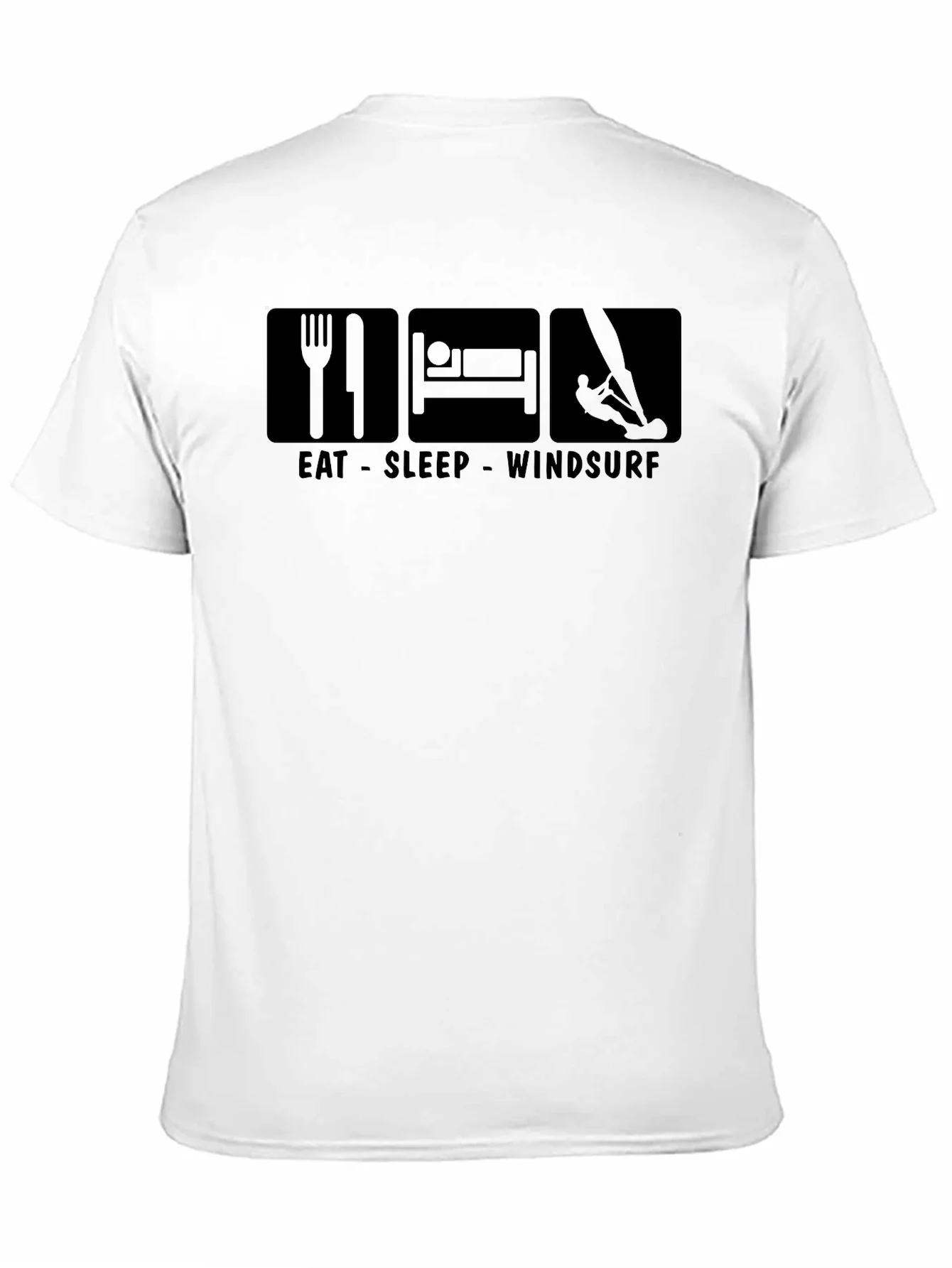 Eat Sleep Windsurf Black T-Shirt
