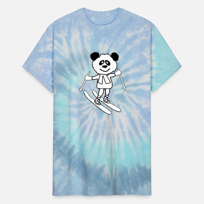 Panda skiing
