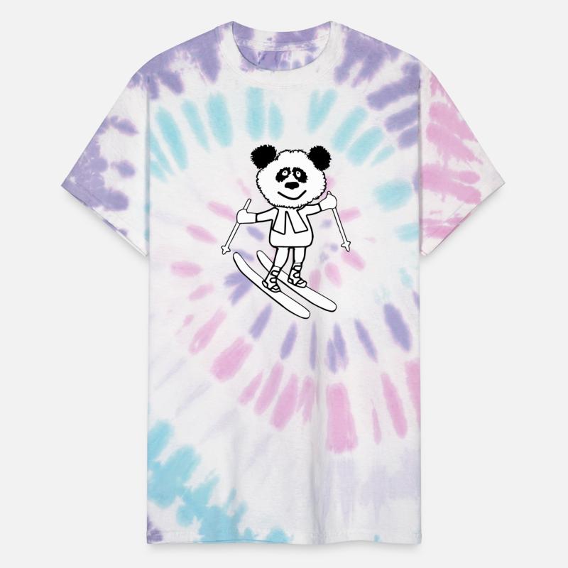 Panda skiing