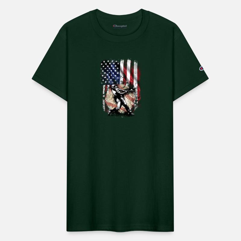 Patriotic American Flag Baseball Batter
