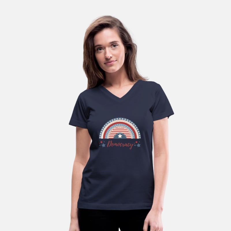Patriotic Red White and Blue Rainbow Democracy