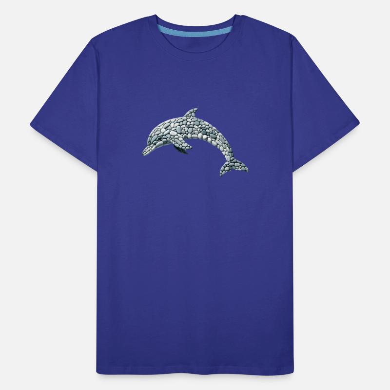 Pebble Art Dolphin - Ocean's Graceful Navigator