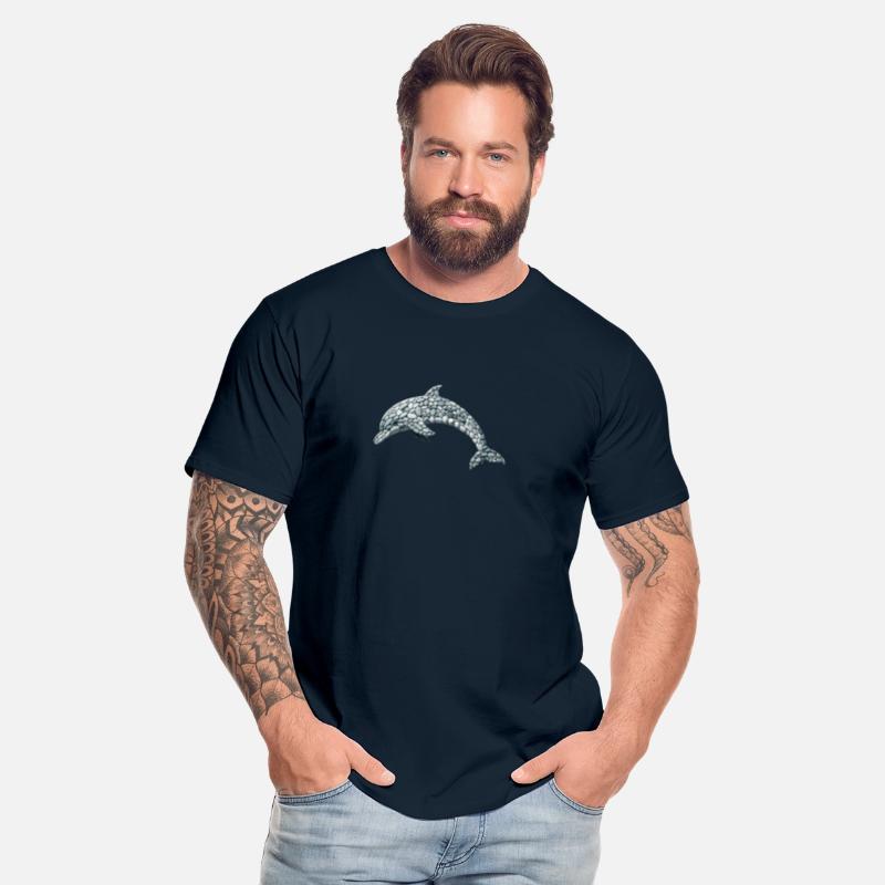 Pebble Art Dolphin - Ocean's Graceful Navigator