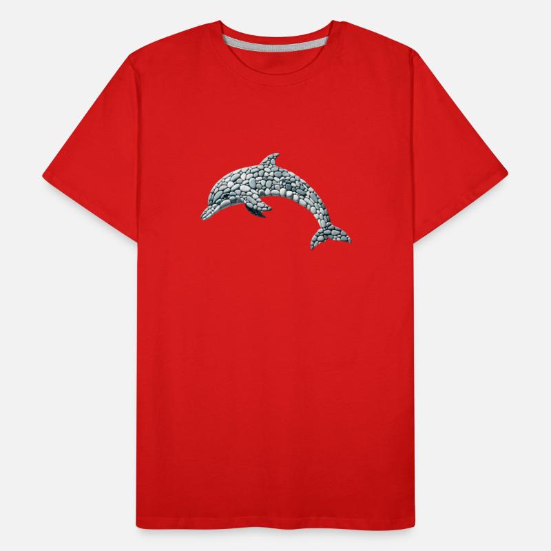 Pebble Art Dolphin - Ocean's Graceful Navigator
