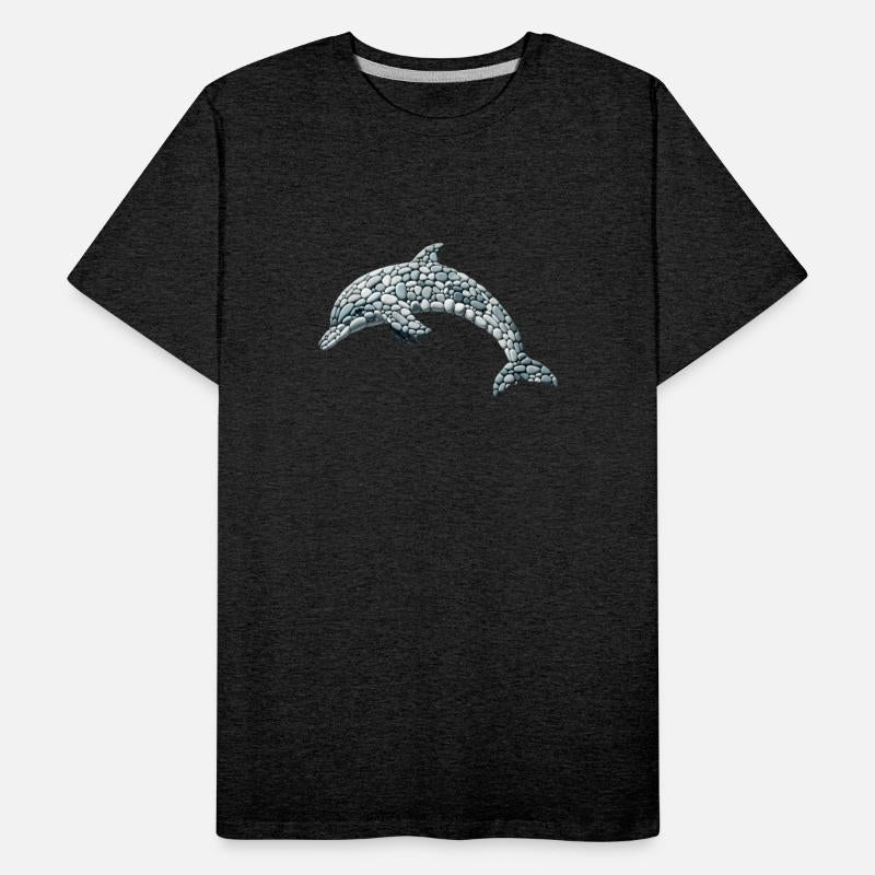 Pebble Art Dolphin - Ocean's Graceful Navigator
