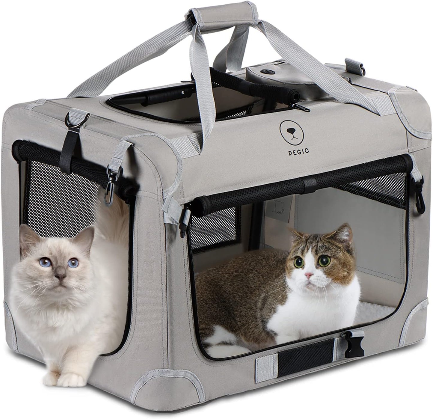 PEGIC Extra Large Cat Carrier for 2 Cats, Portable - Best Seller