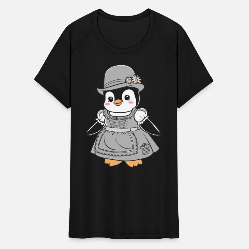 Penguin in Traditional Bavarian Outfit with Hat