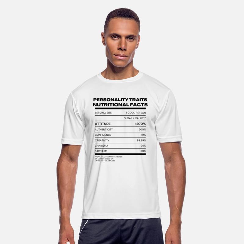 Personality Traits Nutrition Fact Typography