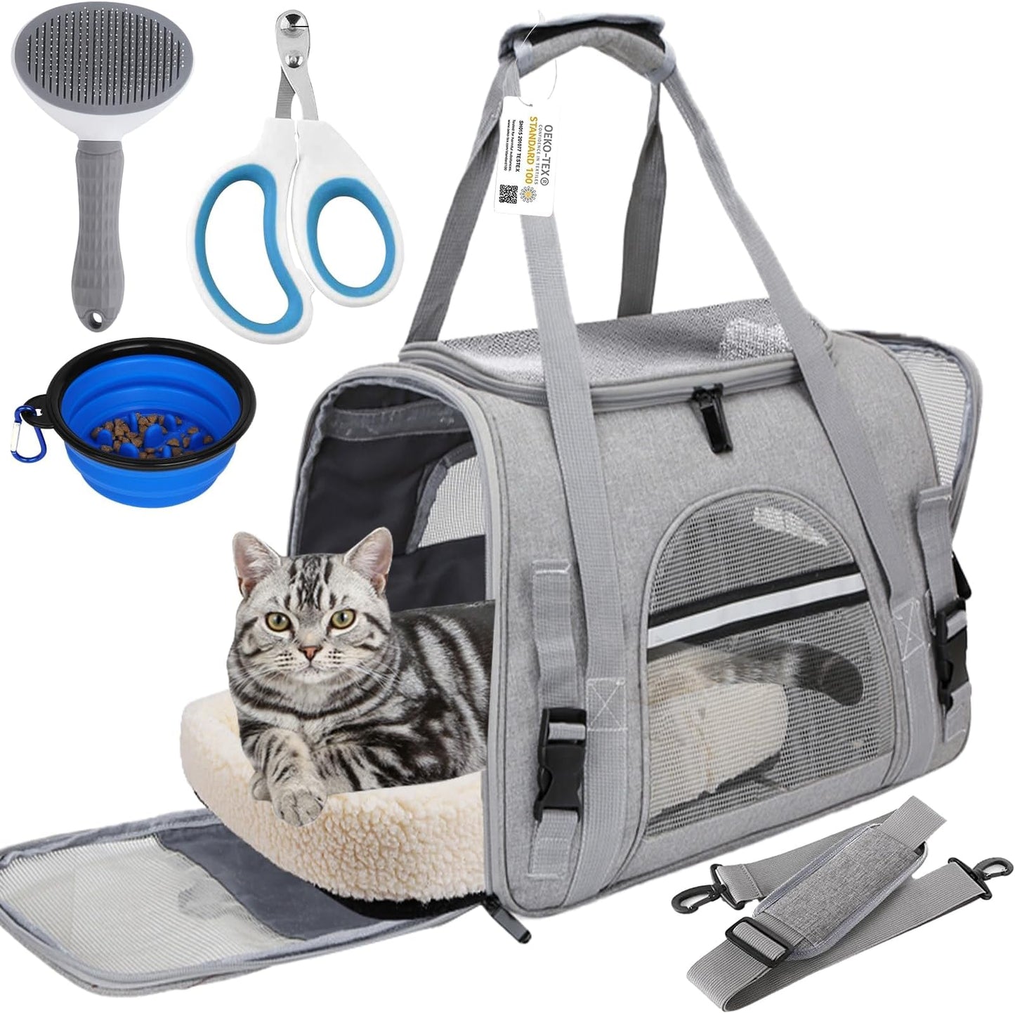 Pet Carrier Bag Airline Approved Up for Cats and D - Latest Style