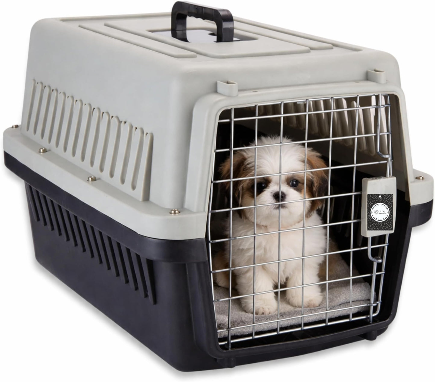 Pet Carrier Fiber Cage (Small, Grey) (48 × 33 × 31 - Best Seller