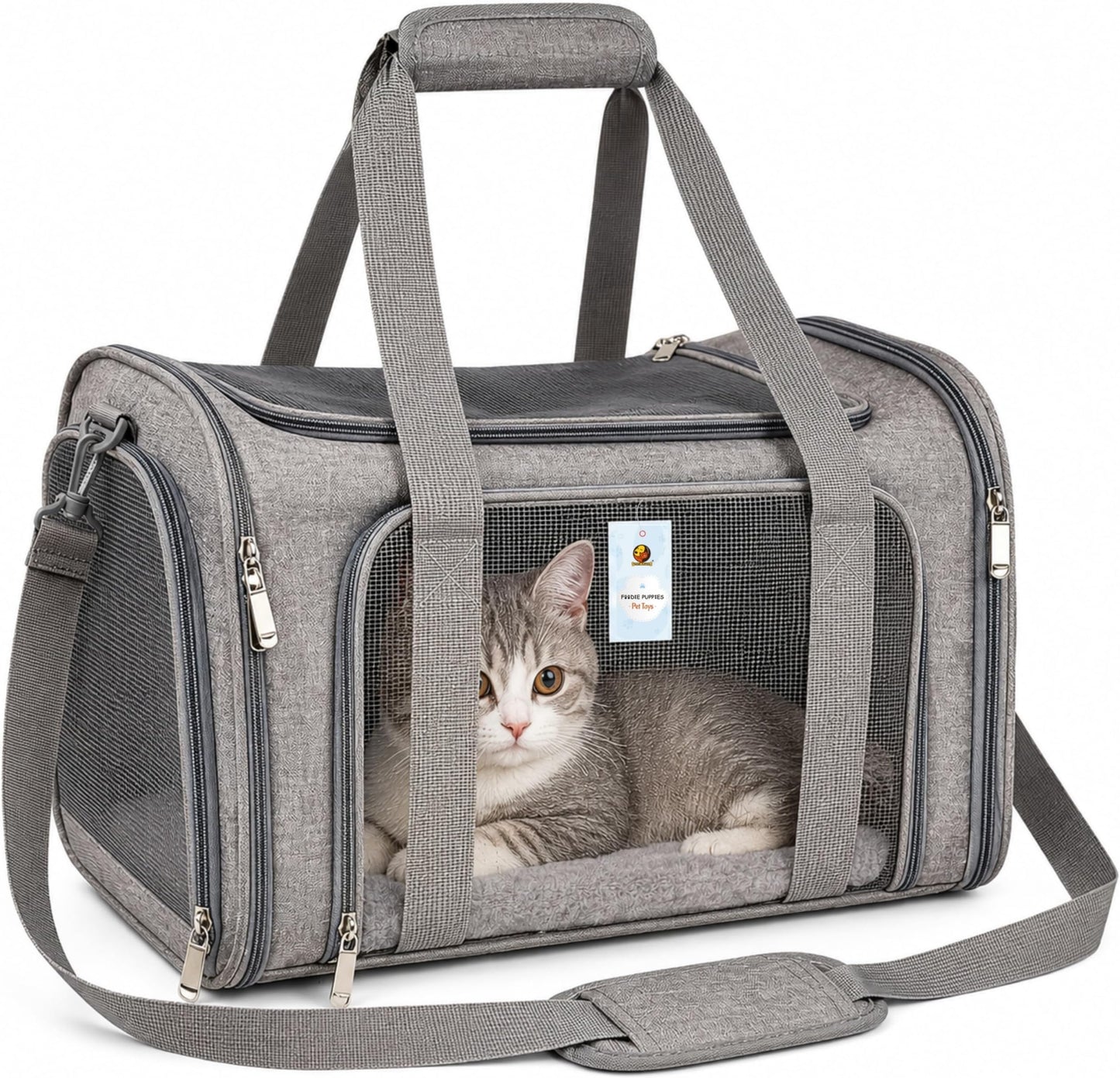 Pet Soft-Sided Mesh Pet Travel Carrier for Hiking, - Premium Quality