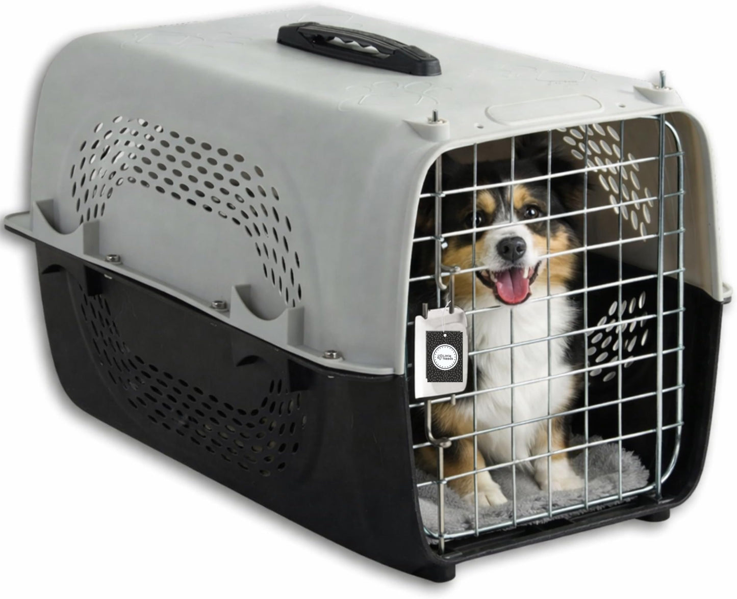 Pet Travel Carrier for Cats and Small Dogs (Grey,  - Premium Quality