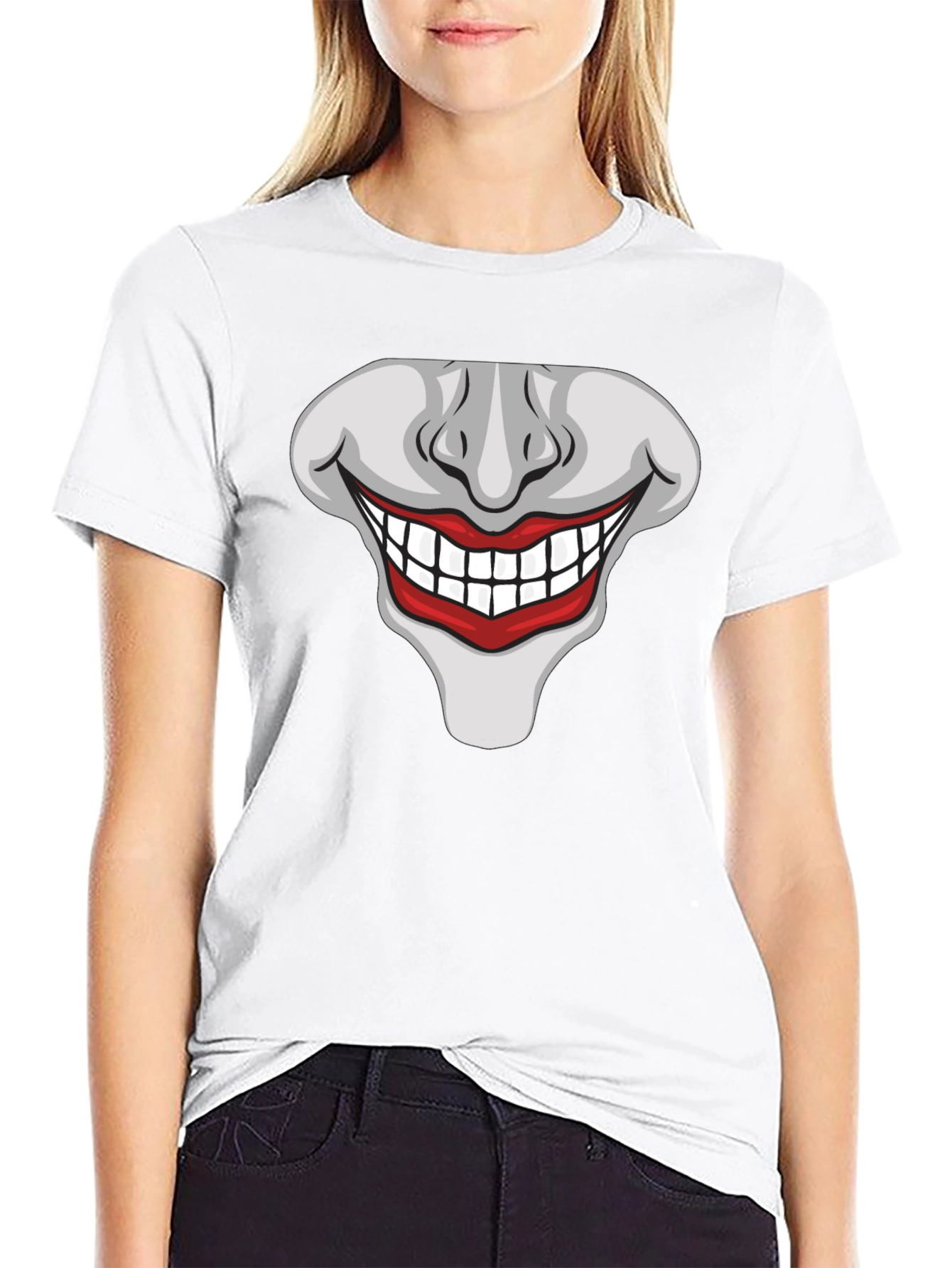 Joker Smile Graphic T-Shirt - Mens Black Tee