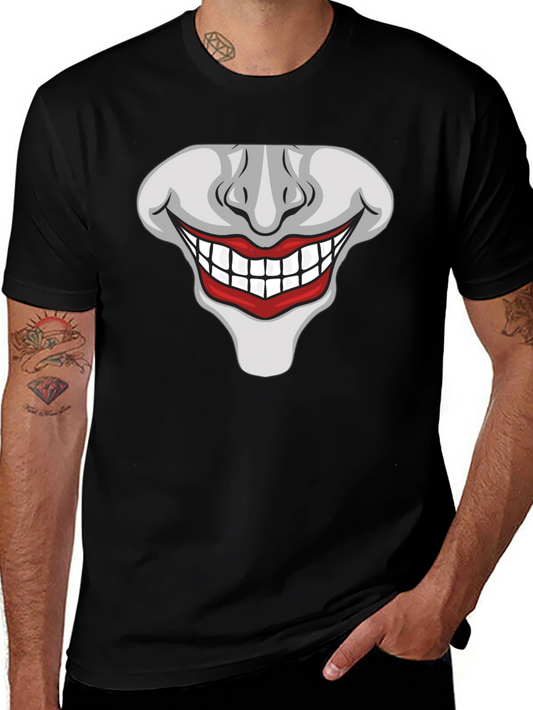 Joker Smile Graphic T-Shirt - Mens Black Tee