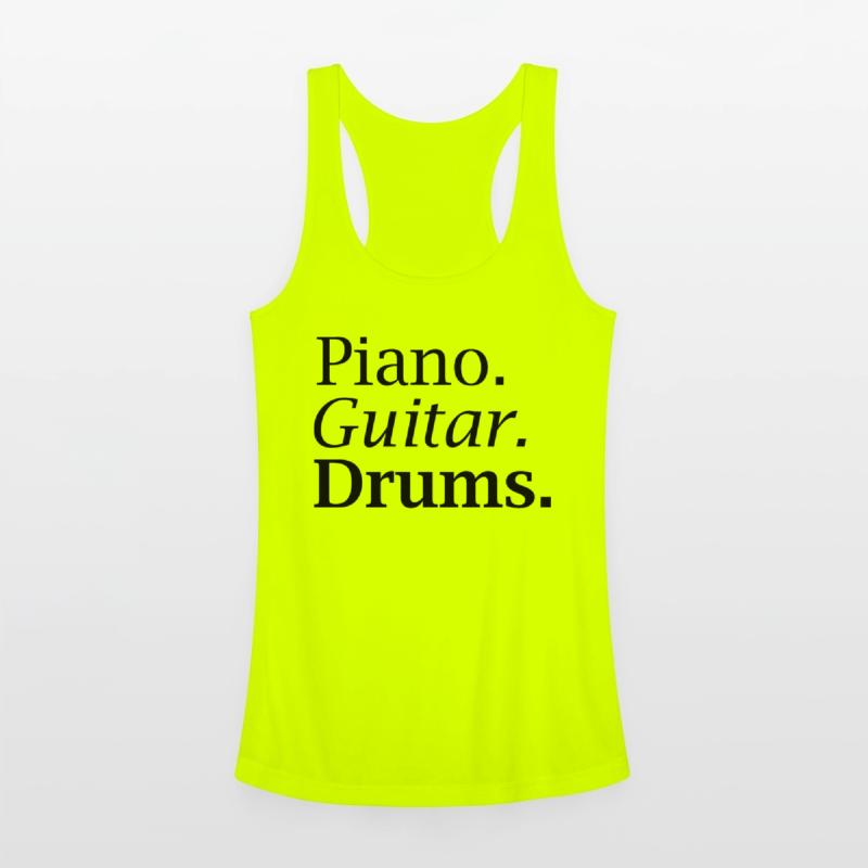 Piano. Guitar. Drums.