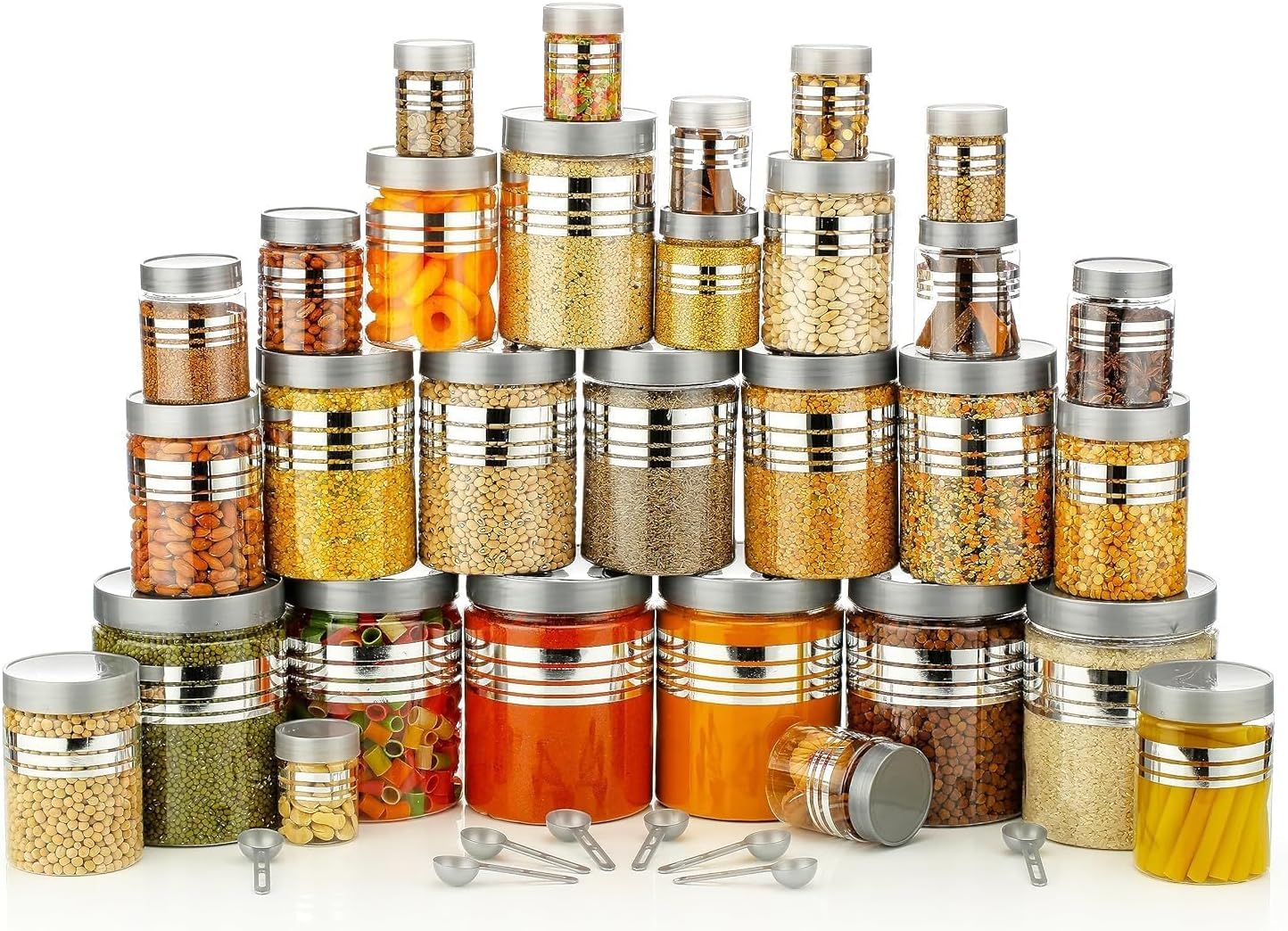 Plastic Pet Storage Jar and Container, Set of 16 ( - Best Seller