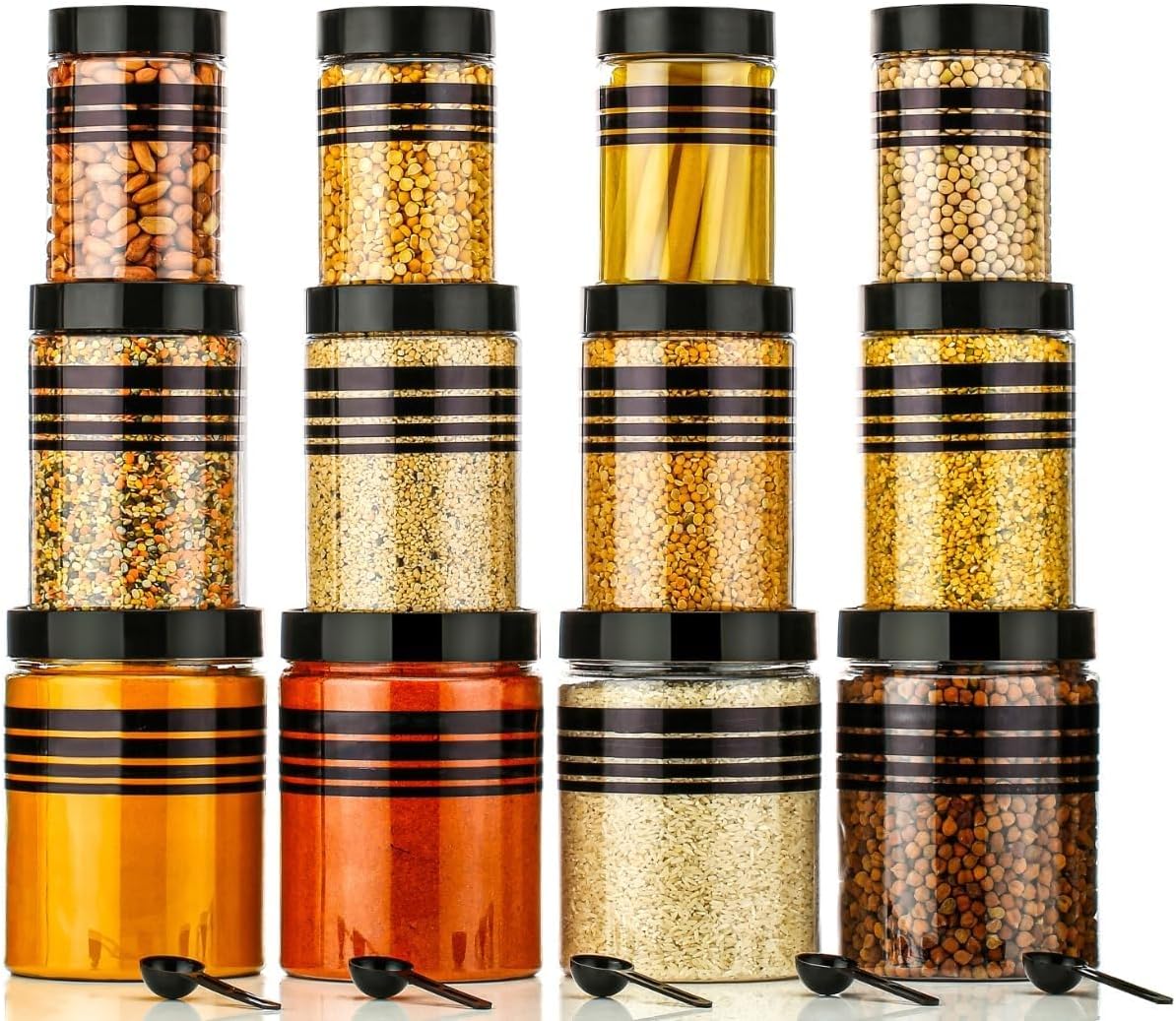 Plastic Pet Storage Jar and Container, Set of 12 W - Best Seller