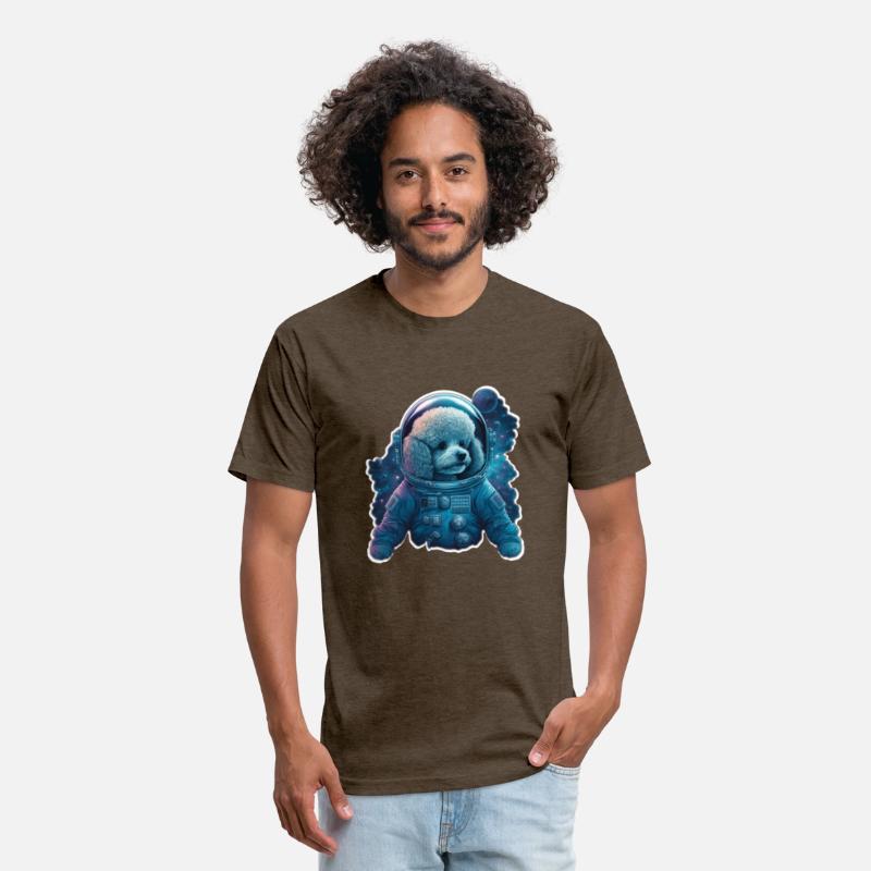 Poodle in Space White Border