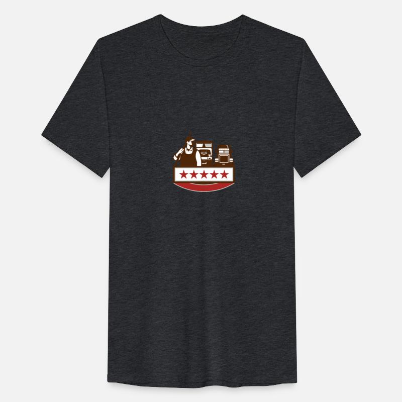 Power Washer Worker Truck Train Stars Retro