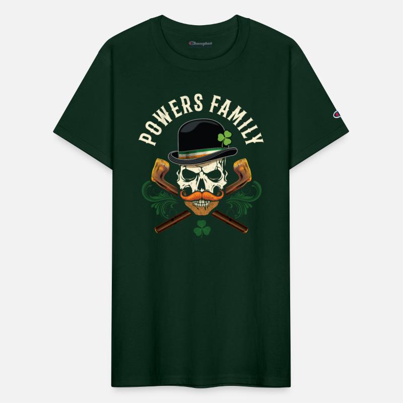 Powers Family Irish Skull with Shillelagh