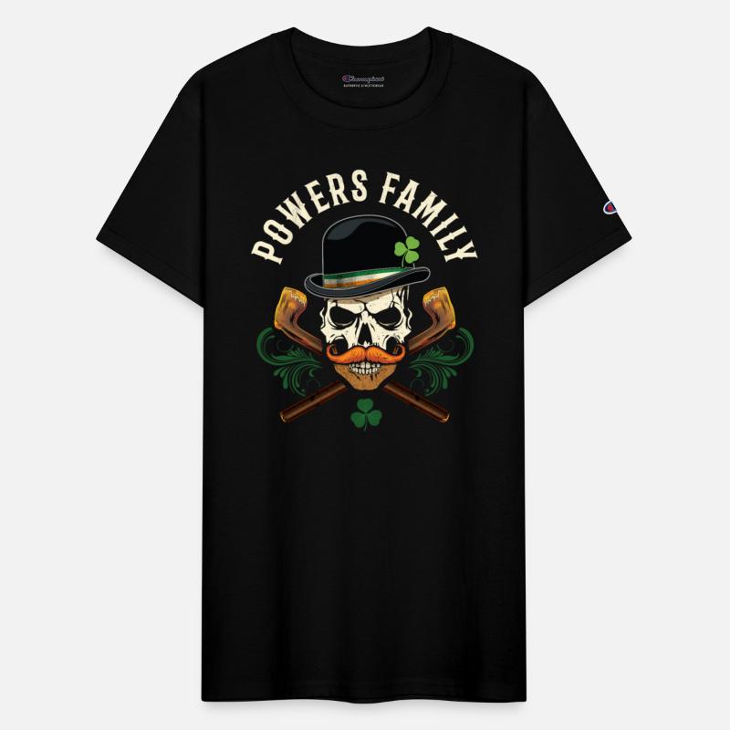 Powers Family Irish Skull with Shillelagh