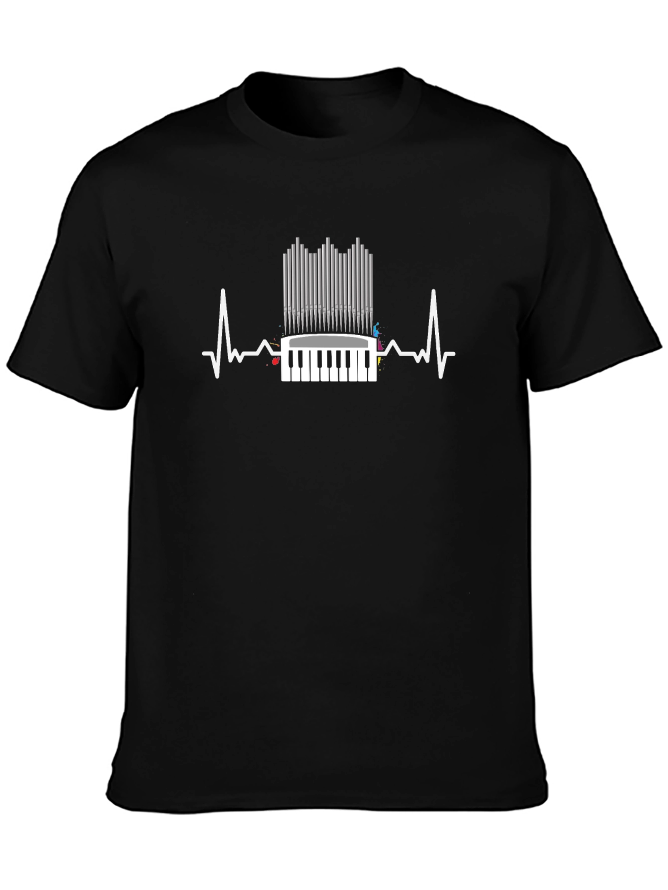 Organ Player Heartbeat T-Shirt - Music Lover Tee