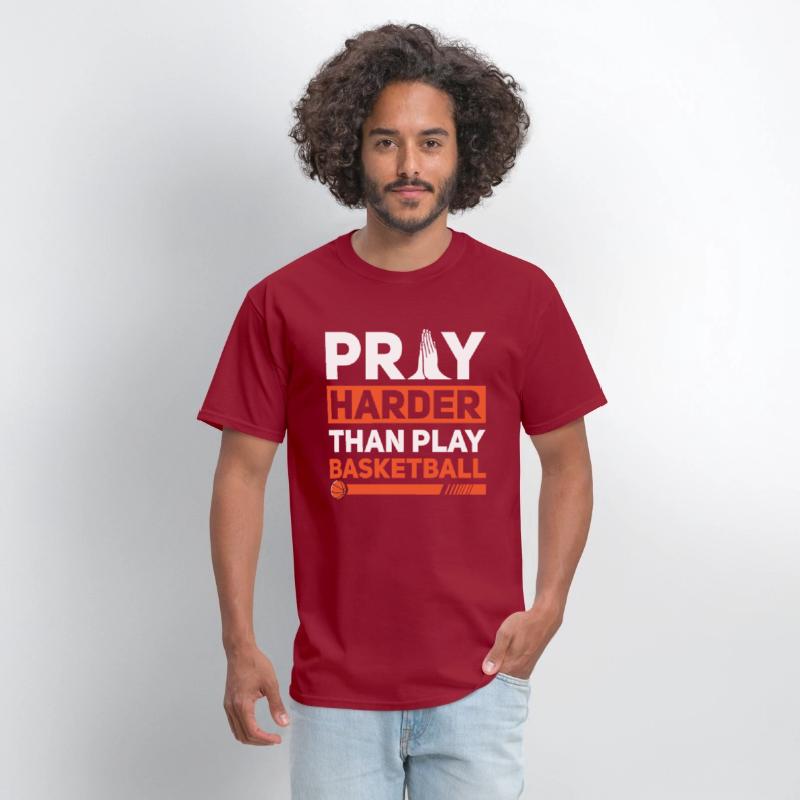 Pray Harder Than Play Basketball Sports Christian