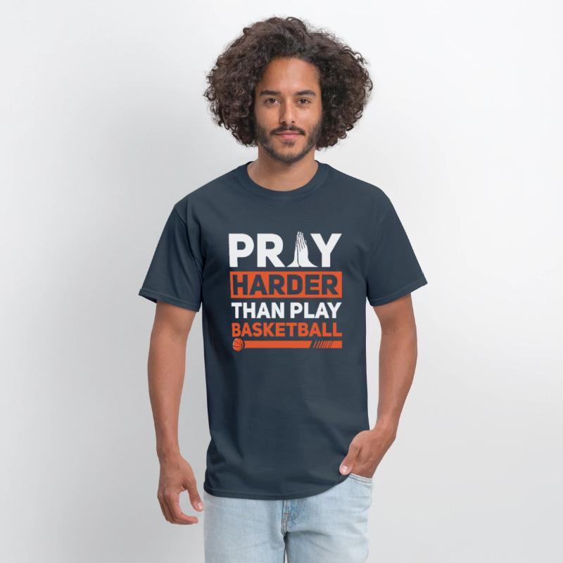 Pray Harder Than Play Basketball Sports Christian