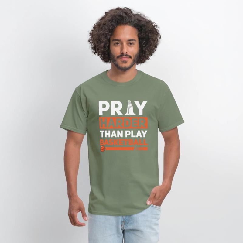 Pray Harder Than Play Basketball Sports Christian