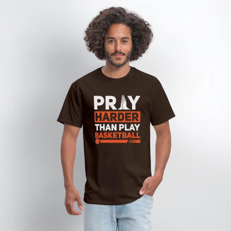 Pray Harder Than Play Basketball Sports Christian