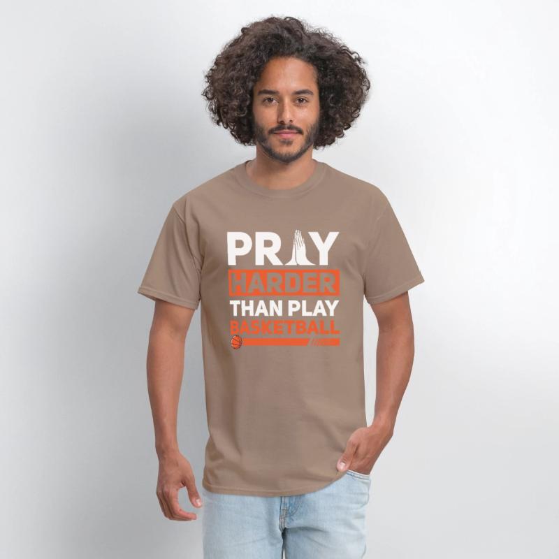 Pray Harder Than Play Basketball Sports Christian
