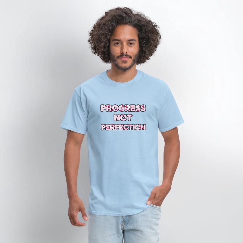 Progress Not Perfection pink floral
