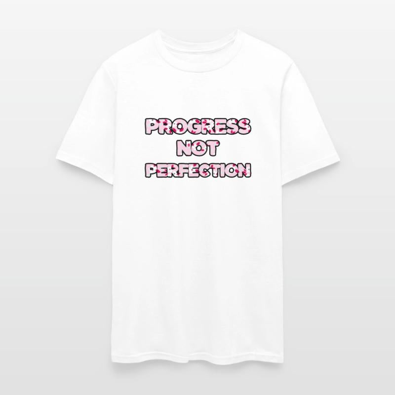 Progress Not Perfection pink floral